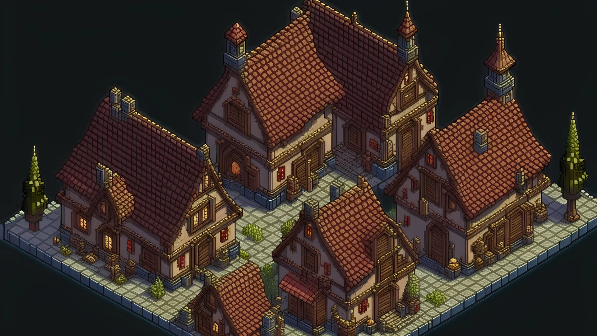 The premises of the medieval magical barracks pixelart 3в