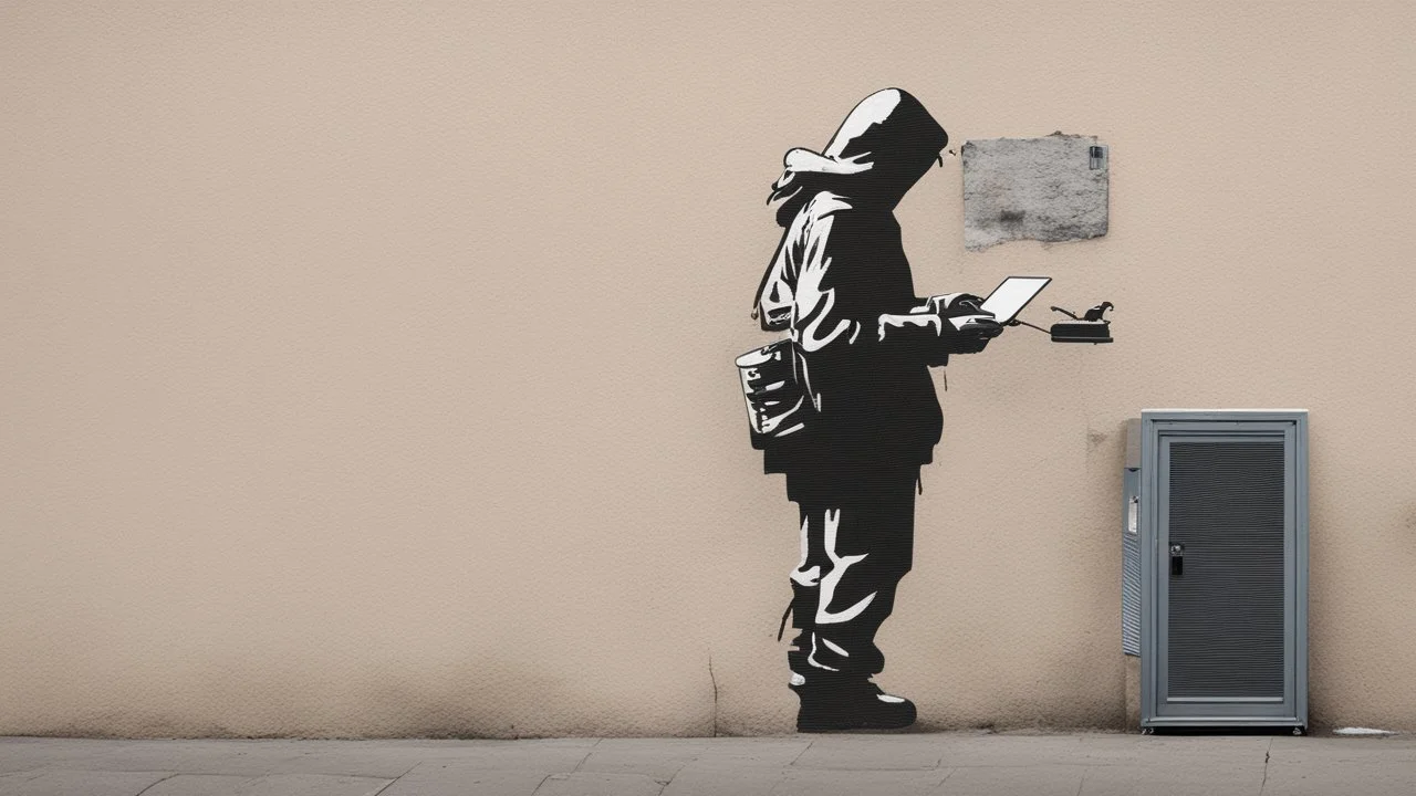 hacker by banksy