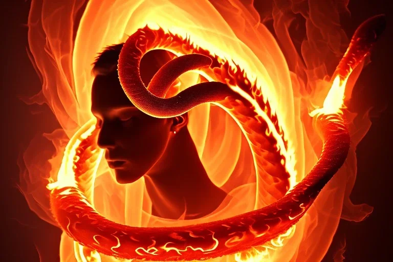 Fire spiritual tentacles fire wrapping around people's memories fire