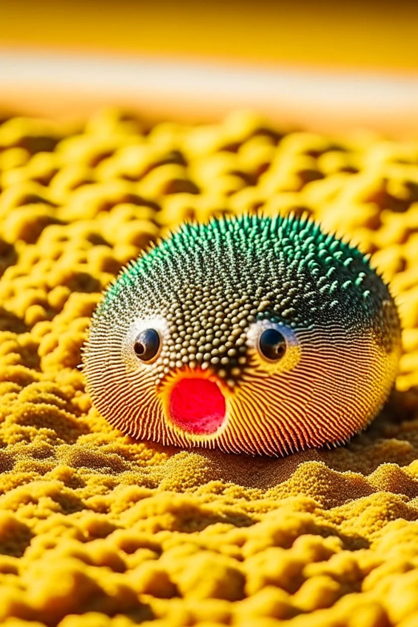 blowfish digging a hole