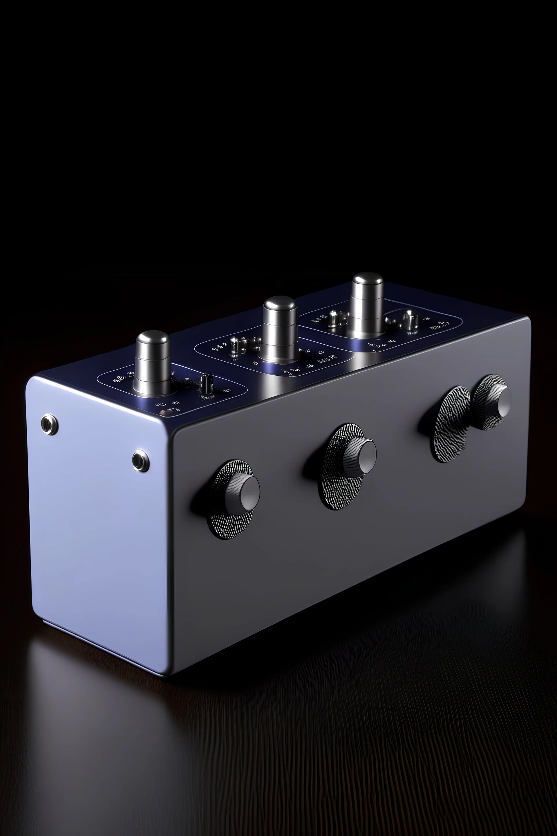 Audio headphone amplifier concept design with moon face volume control