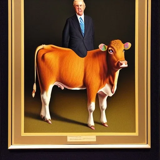 Modern Photograph Presidential Portrait of a Cow