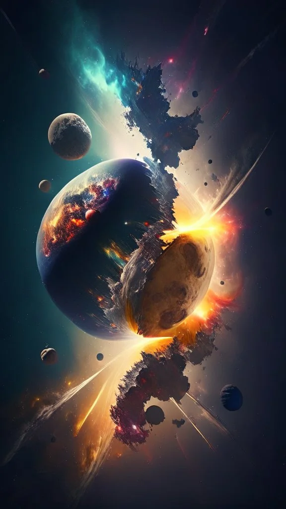 planets colliding