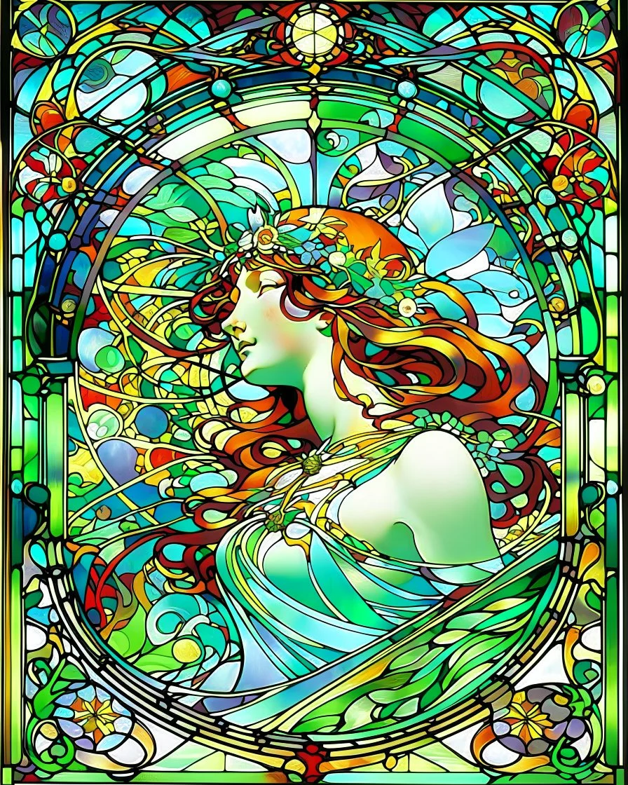 Alphonse Mucha . STAINED GLASS