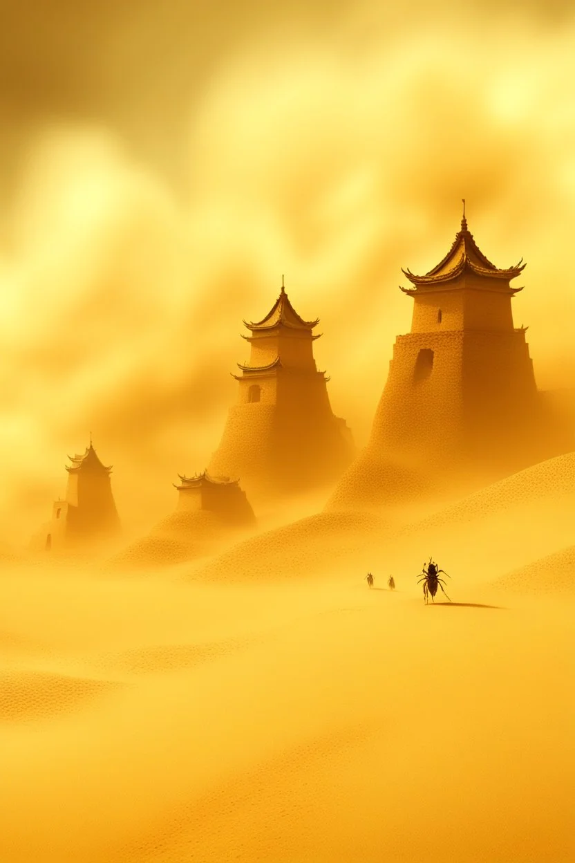 ancient, chinese, fantasy, desert sand, ant hell, sand storm