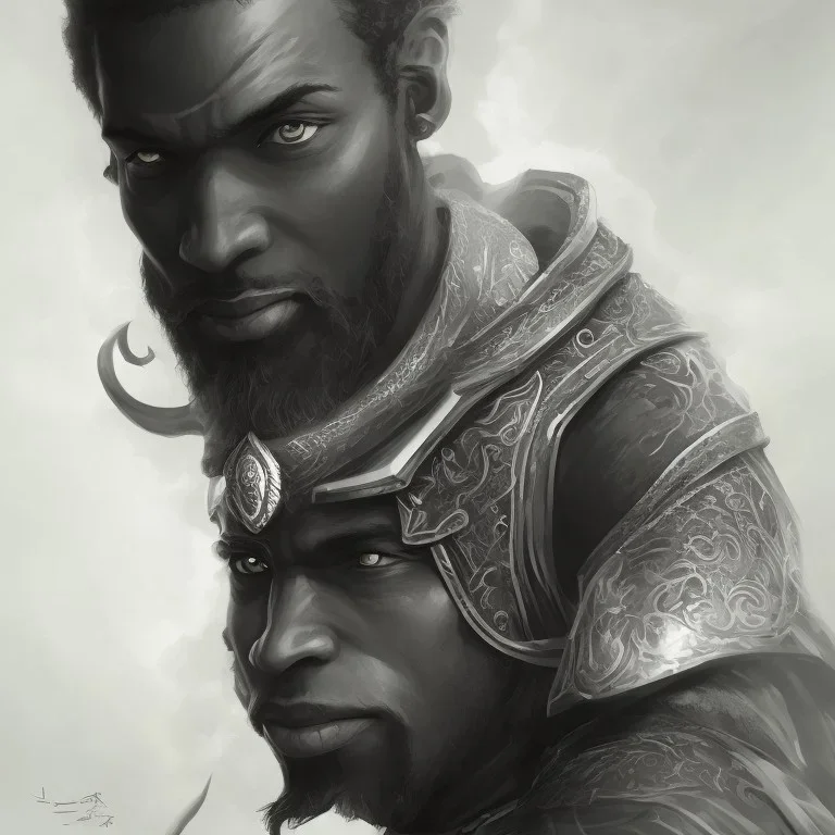 dungeons and dragons, monk, black, african, portrait, face, close up