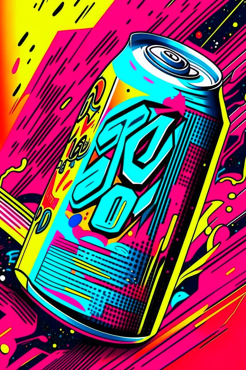 90s Energy Drink Poster background.