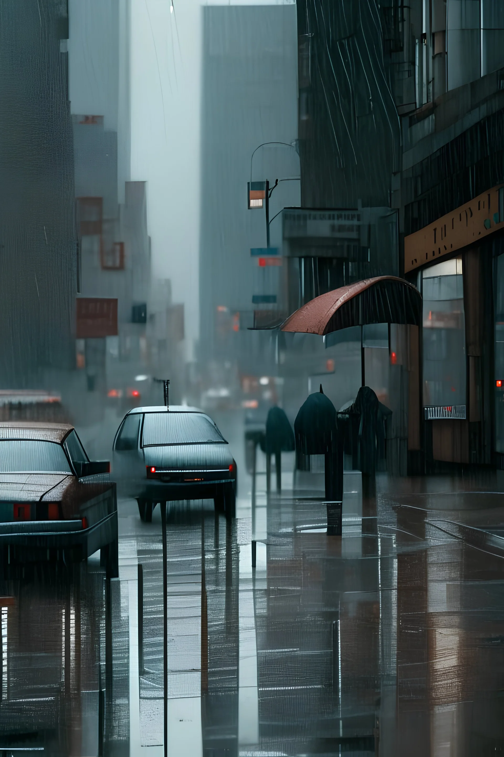 photo raw, 8k uhd, 1990s film still,rainy Toronto street, overcast, cold, sharp focus, realistic,