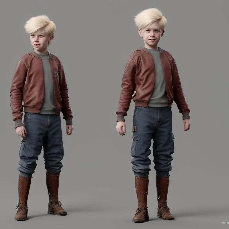 12 year old blonde boy, fullbody, medieval