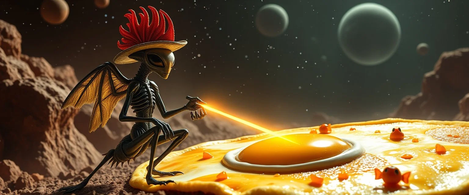 chicken alien bad ass cowboy high tech egg zapper ant mutants in the breakfast omelette system,, goa for the outer rim, planetary conquest, explore and dominate, stratovarious, goa trance, reggae folk fusion, science fiction, psybreaks, chill, funky