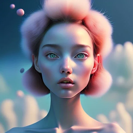 pixar style,realistic painting of a beautiful girl and a jar jam marmelade,volumetric blue clouds,pink sky environment and flying strawberries in background, volumetric lighting,dramatic lighting, detailed digital painting, extreme dense and fine fur, anime, ornate, colour-washed colors, elegant, small minutiae, tiny features, particulars, centered, smooth, sharp focus, renderman gofur render, 8k, uhd, detailed eyes, realistic shaded volumetric lighting,caustics,backligh