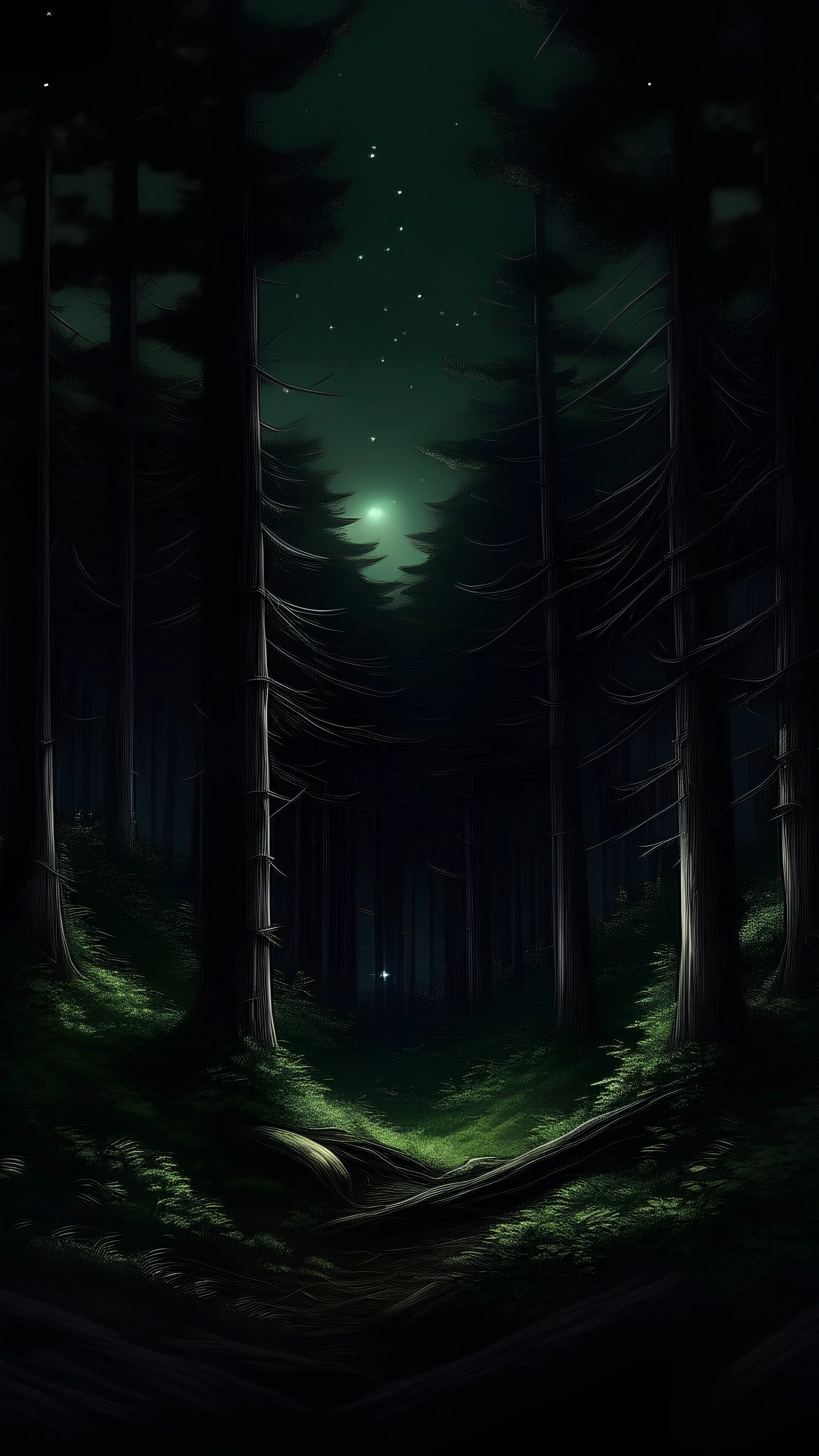 bosque de noche