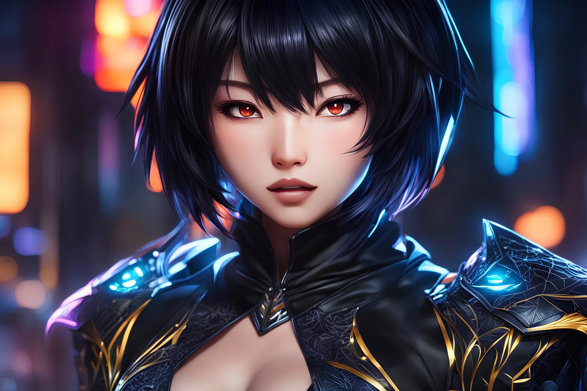 Hot Asian mouth cover, in 8k solo leveling shadow artstyle, spider costum, short black hair, dynamic pose, oshare kei, hurufiyya, rtx , neon lights, intricate details, highly detailed, high details, detailed portrait, masterpiece,ultra detailed, ultra quality