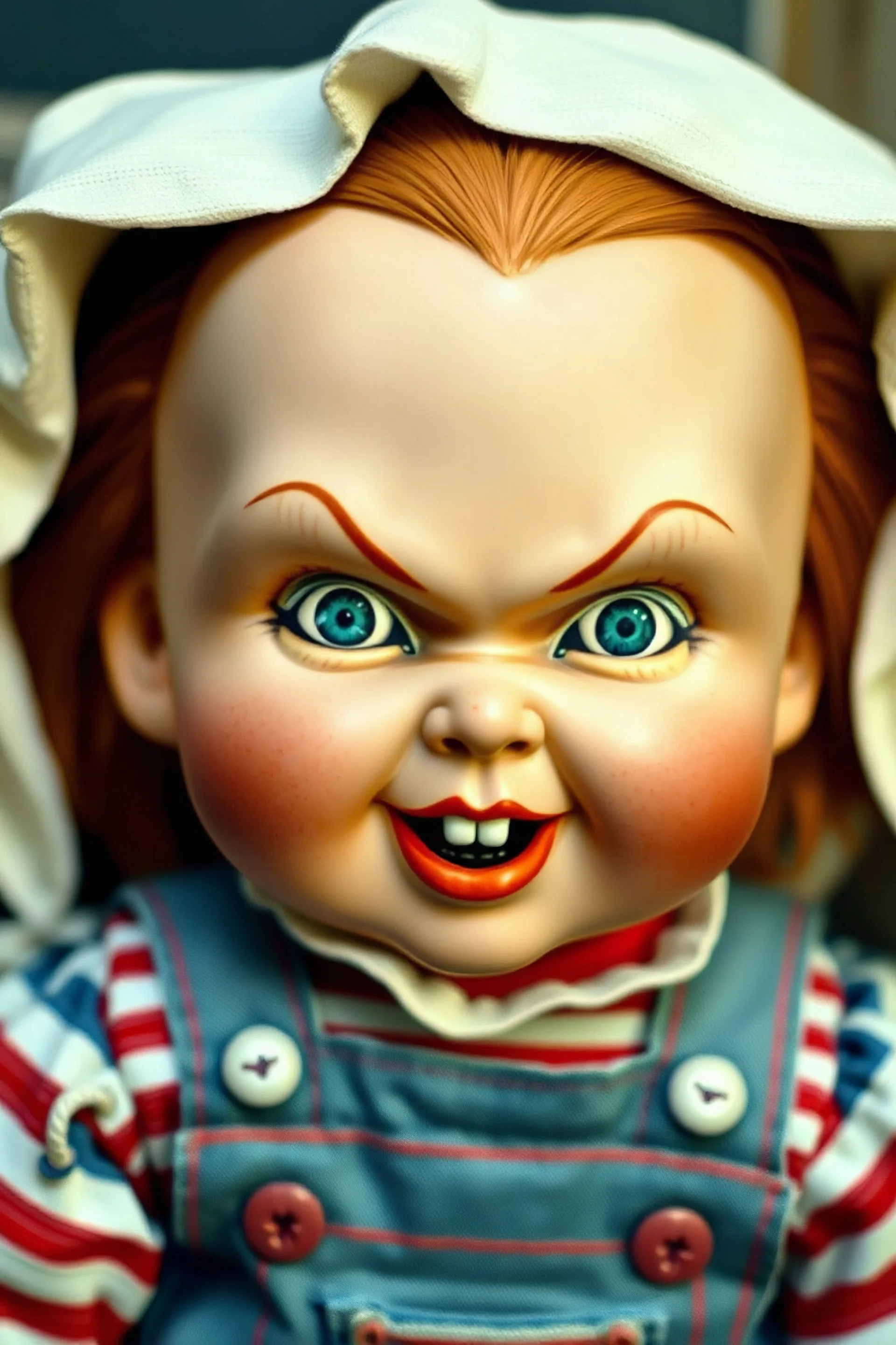 Chucky doll in 1880, autochrome