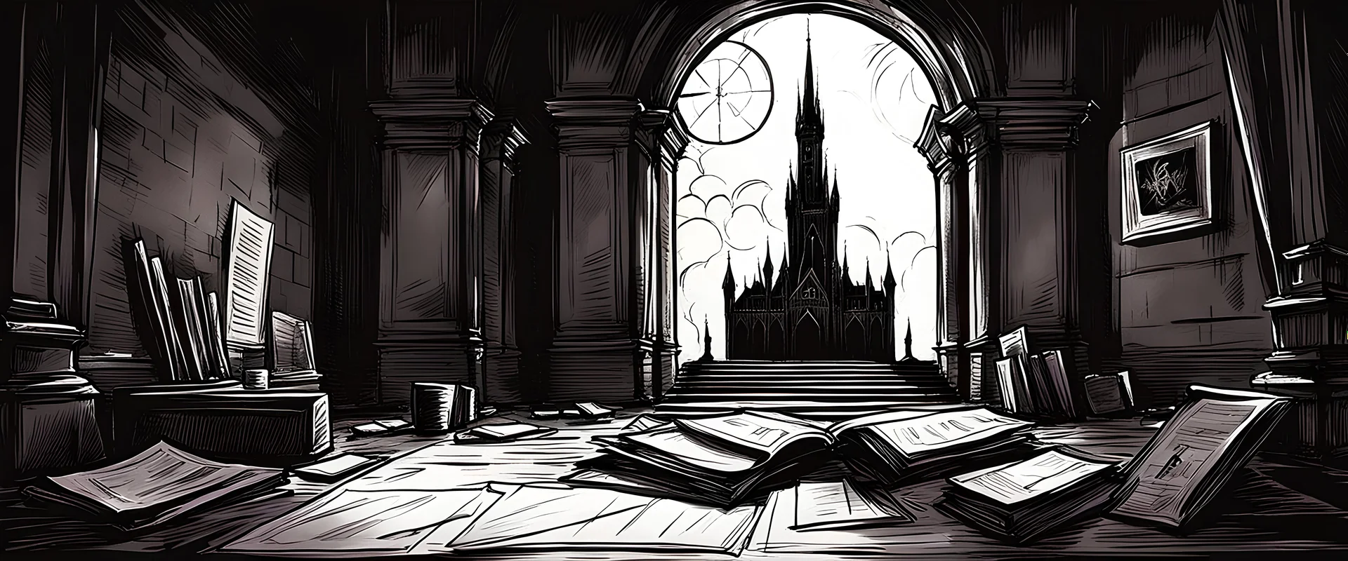 sketch dark room in dark tower