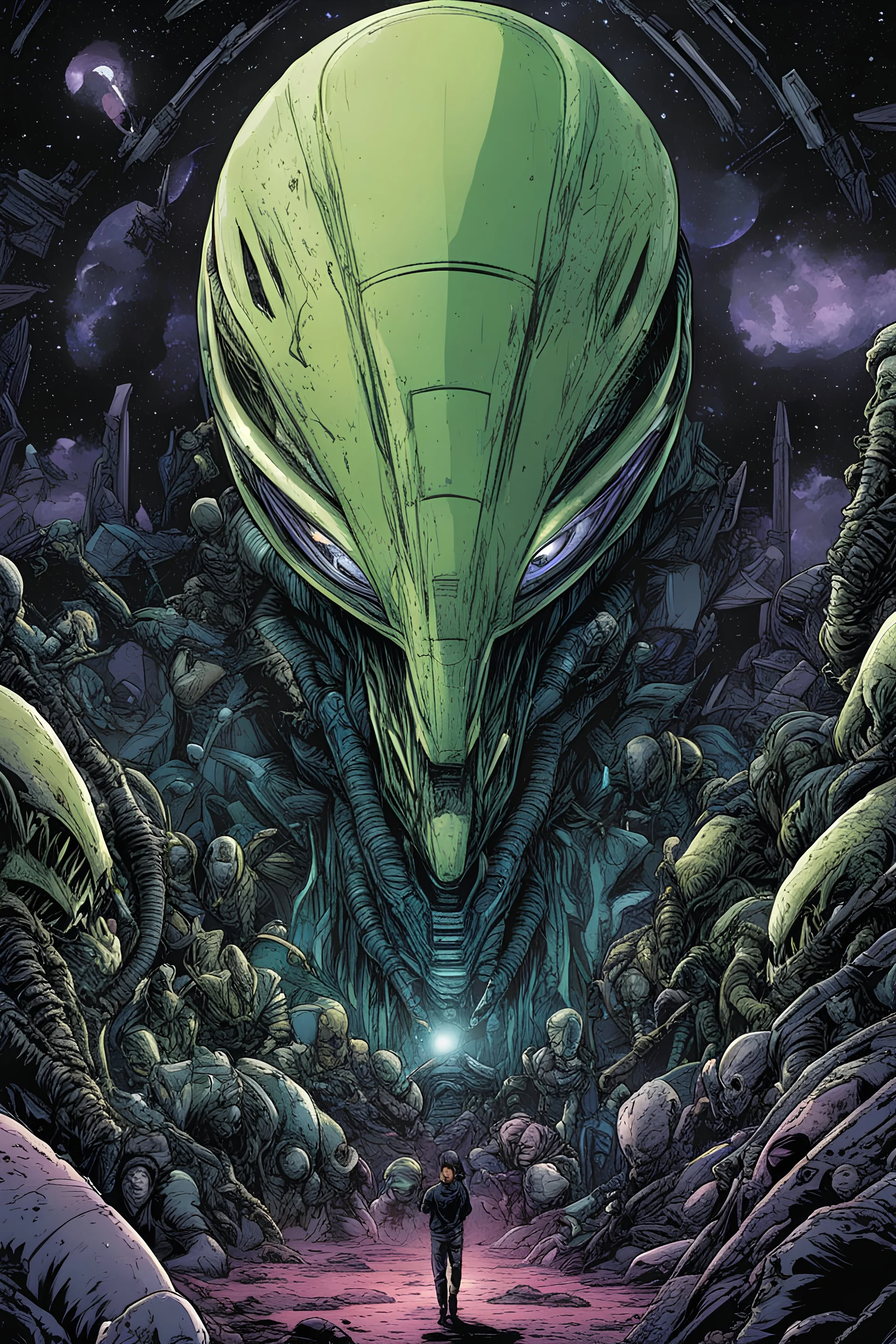 ALIENS (2019) Drawn by Tradd Moore, colored by Heather Marie Lawrence Moore