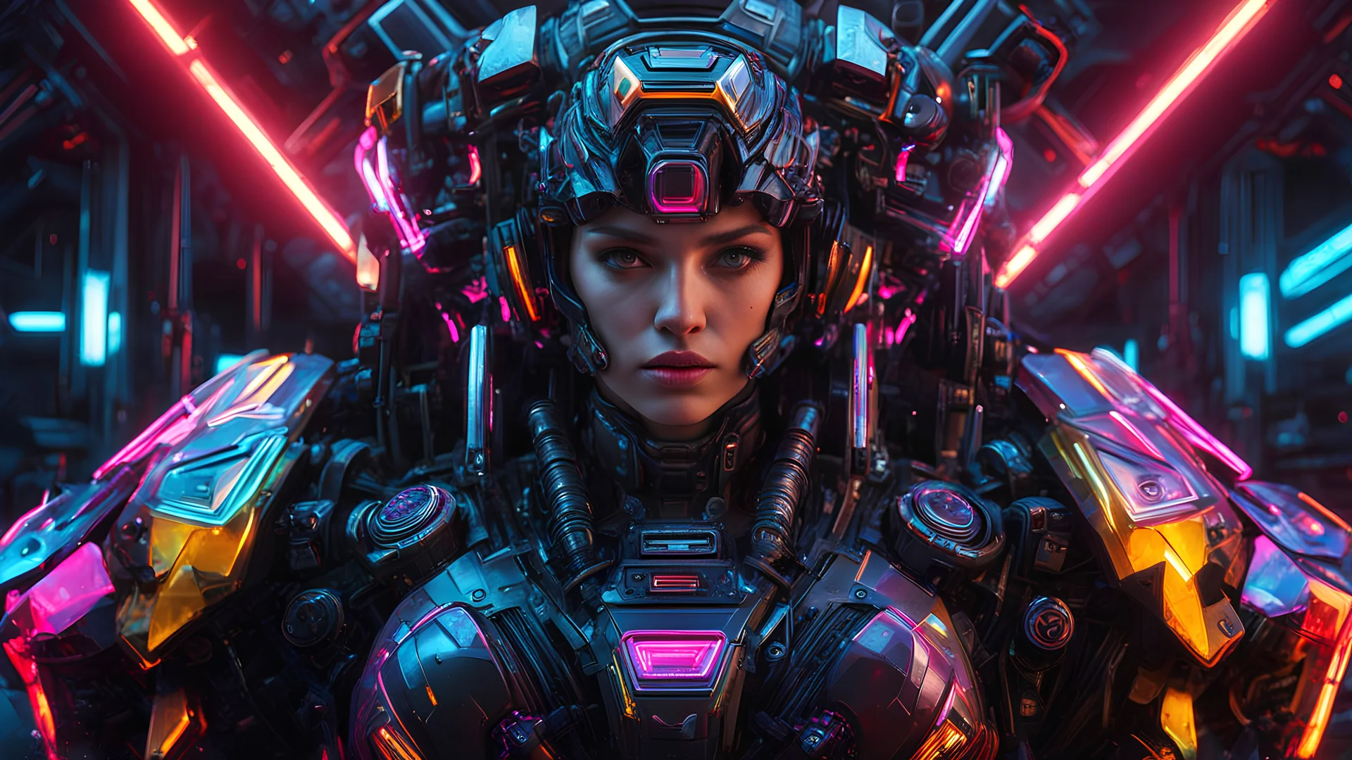 MULHER DESLUMBRANTE NA BOATE, neon ambiance, abstract black oil, gear mecha, detailed acrylic, grunge, intricate complexity, rendered in unreal engine, photorealistic