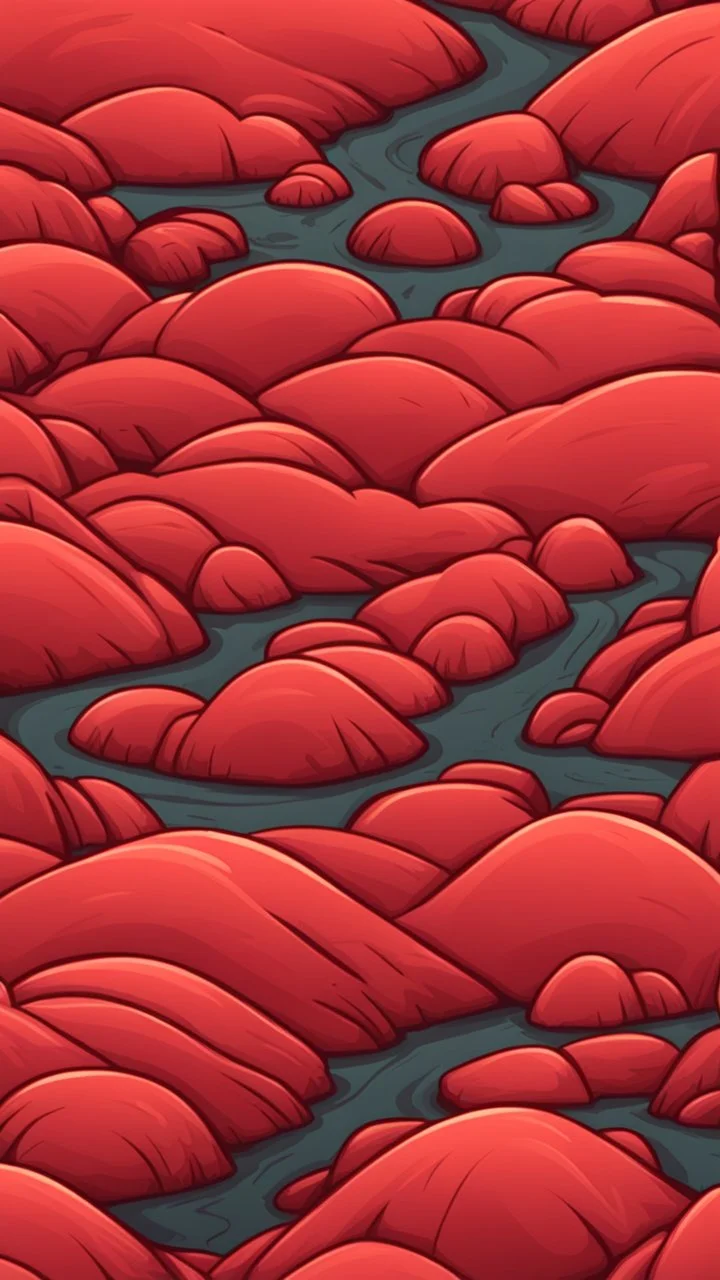 background, cartoon, top down landscape red