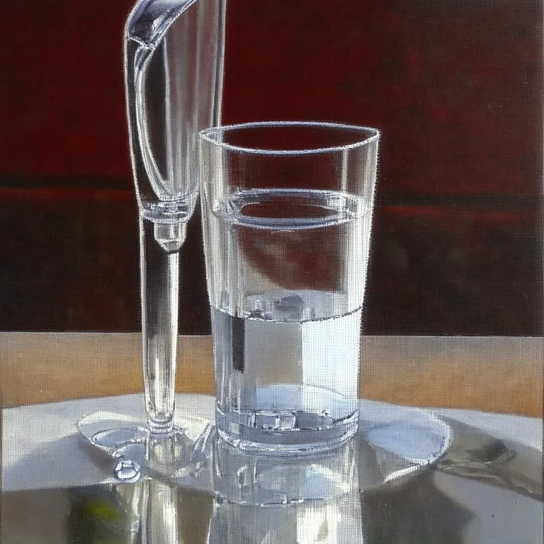 a glass of water by Carlos Paez Vilaro.