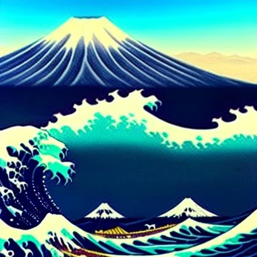 Ultra detailed fullbody Portrait in oil on canvas of Great Wave off Kangawa de Hokusai with mount fuji,extremely detailed digital painting,ultrarealistic skin,intense stare, extremely detailed face, crystal clear eyes, mystical colors ,perfectly centered image, perfect composition, rim light, beautiful lighting,masterpiece ,8k, stunning scene, raytracing, anatomically correct, in the style of Simon Bisley and Ohrai Noriyoshi and robert e howard and Steve Jung and Wizyakuza and uncannyknack