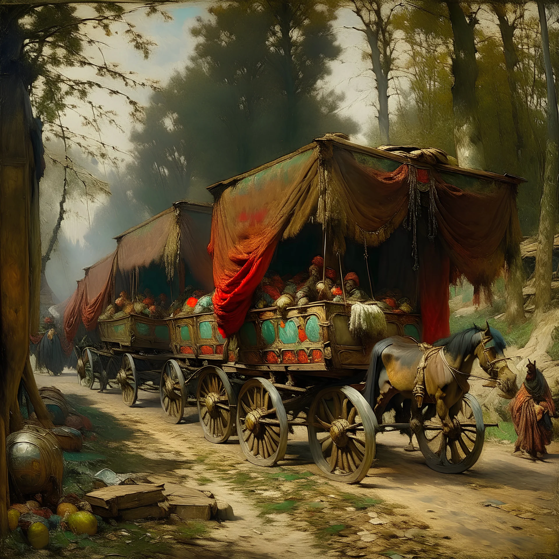 gypsy wagons, Zdzisław Beksińsk