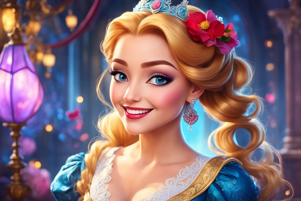 A 2D Disney cartoon vision of beauty, with eyes bright and keen ، A smile that can charm, a teacher, a queen. But her lessons laced with a venomous tongue, A beauty deceiving, a melody unsung.