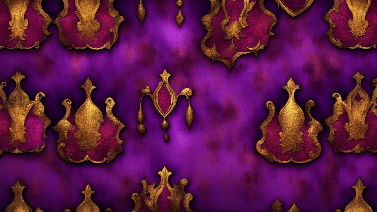 Haunted Royal Golden-Fire & Purple-&-Maroon Velvet Background Texture.