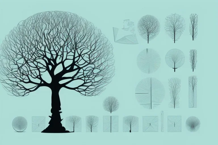 Vector tree illustration white background cut