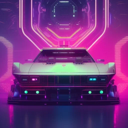 cyberpunk car,cyberpunk 2077, ultra realistic,shiny, smooth, studio quality, octane render, Surrealism, Triadic colour scheme,glow-stick, ambient lighting,nightclub lighting, polaroid, 100mm