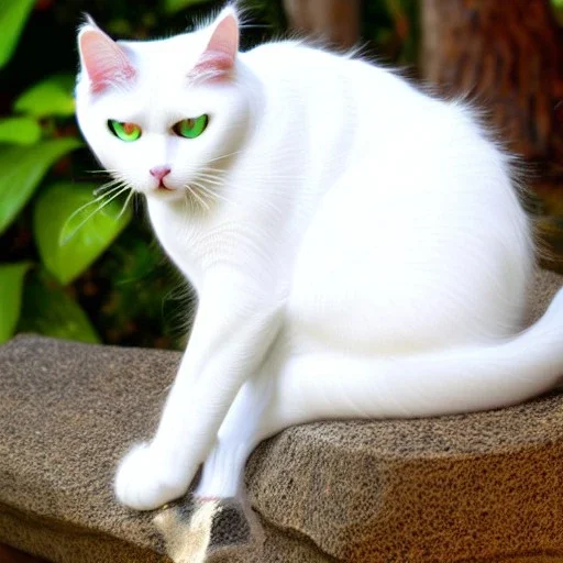 mystical white cat, crystals