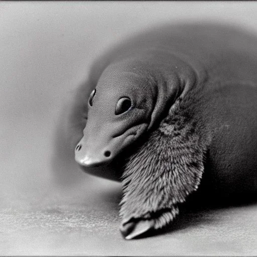 Old photo platypus louse