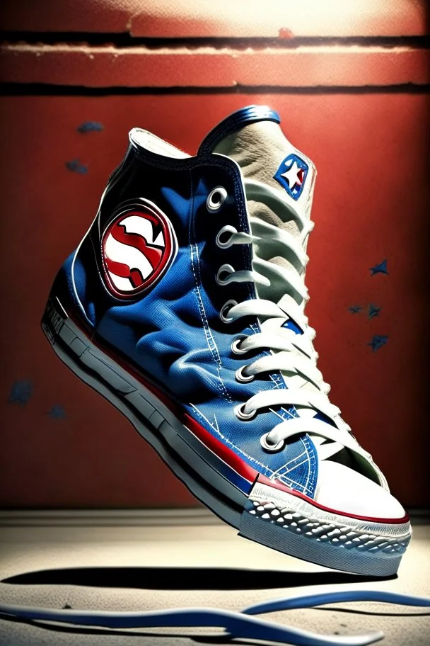 A converse sneaker, superman all over sneaker