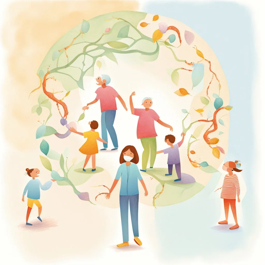 Illustration for the Journal of Pediatric Gerontology