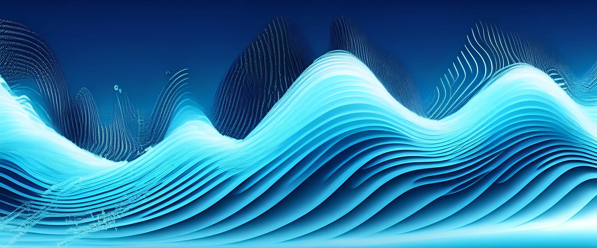 Digitally generated image of abstract wave. Concept of fintech technology, new banking and cloud technology. Clean design.