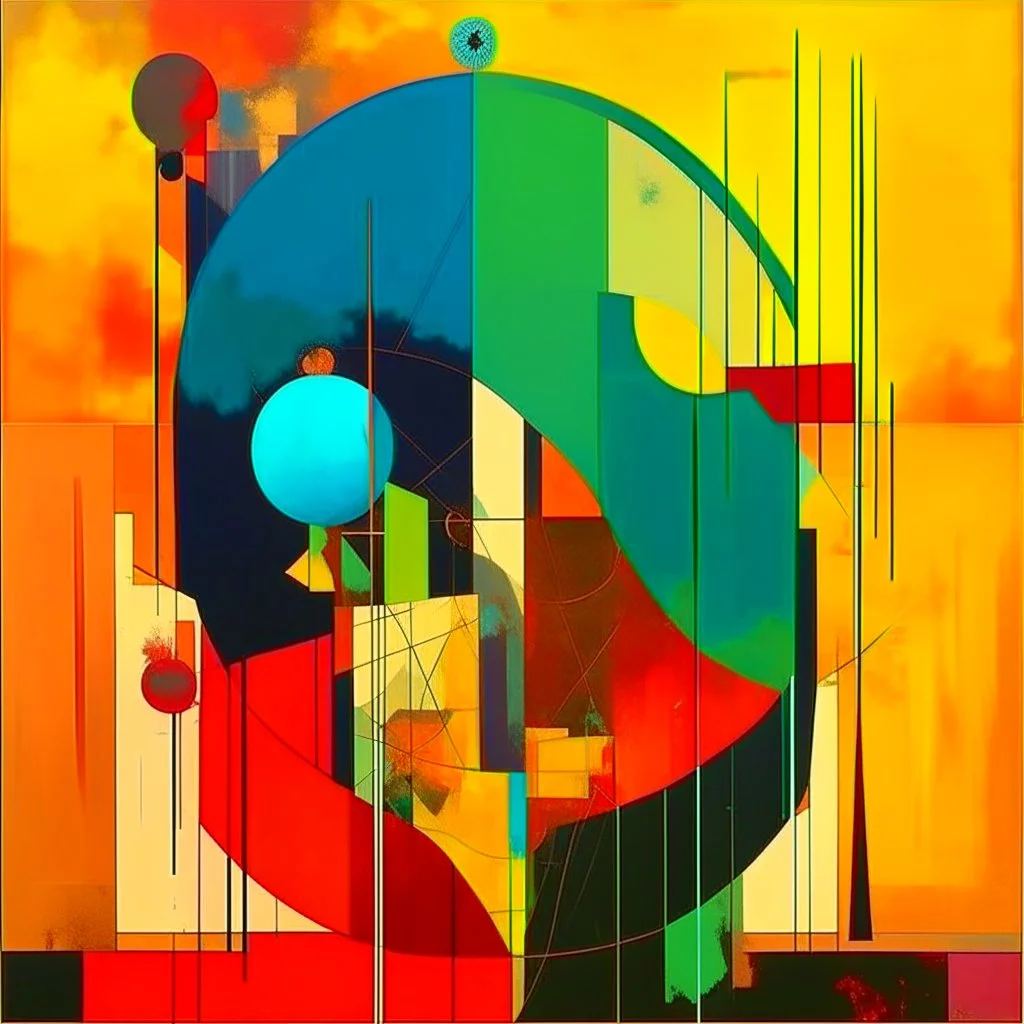 Abstract surrealist painting, Offsetting deconstructed eulogies of geometry,, abstract surrealism, by Graham Sutherland and Victor Pasmore and Dave McKean