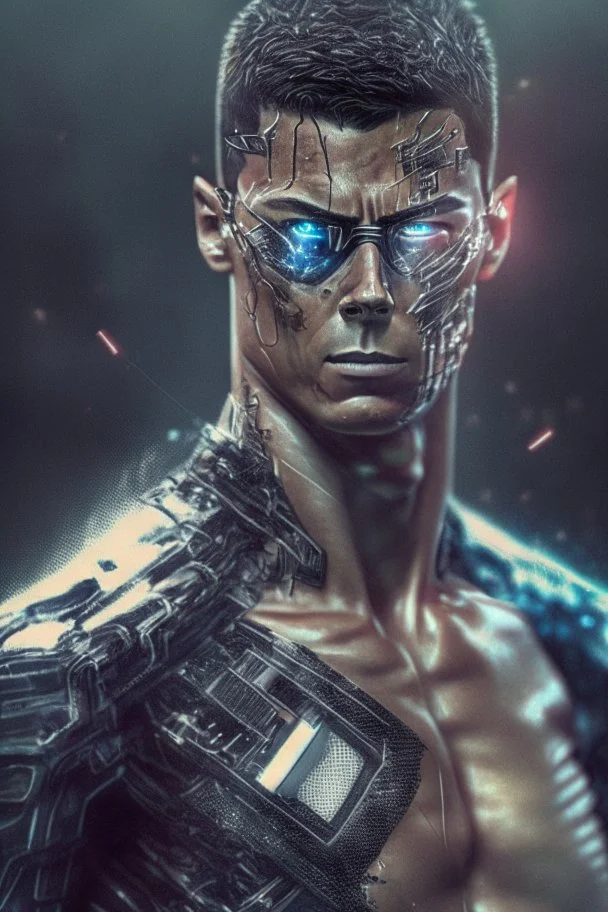 Cristiano Ronaldo as a Teerminator Cyborg