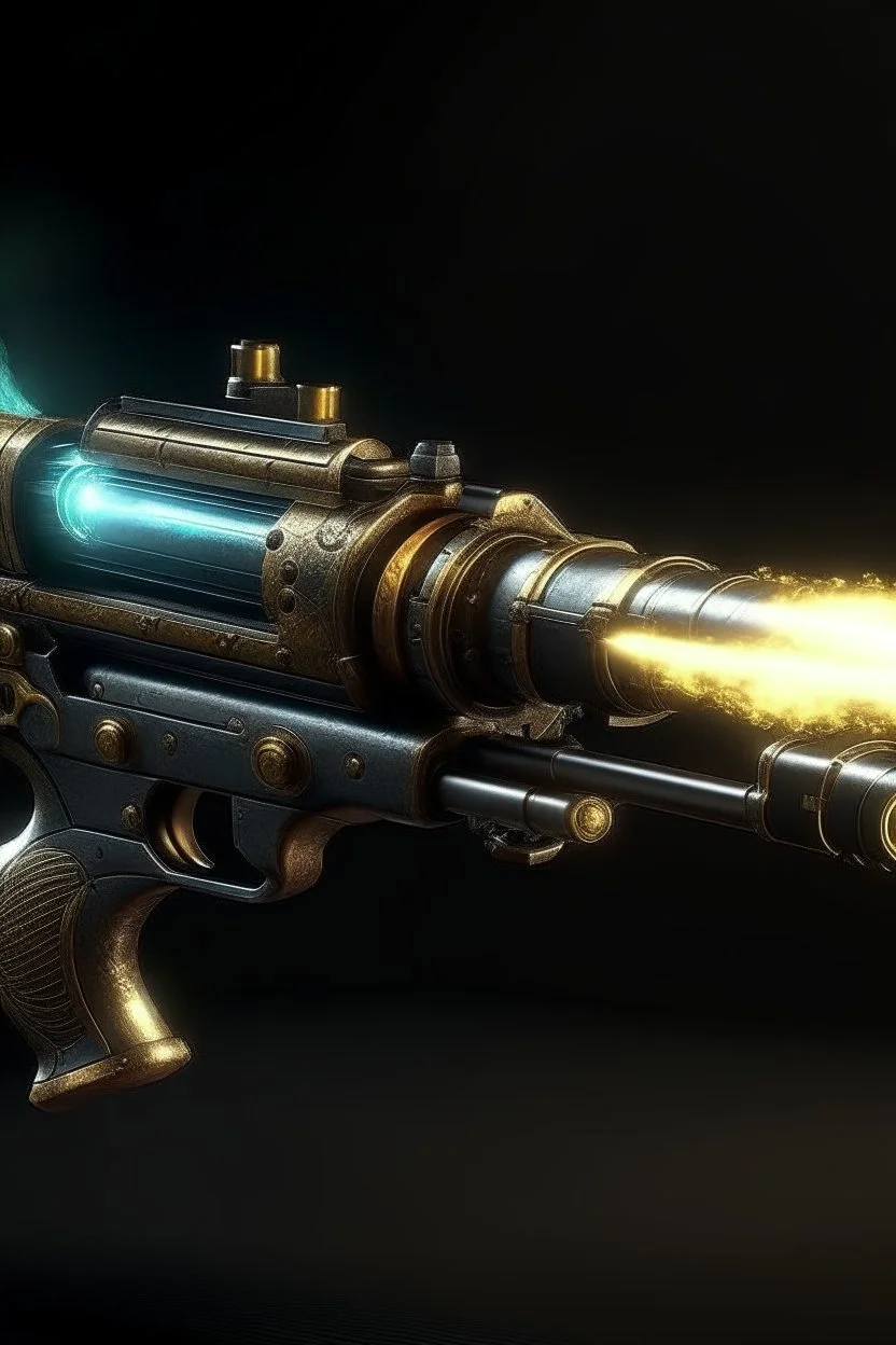 An arcane rifle blaster that fires a bolt of arcane powder compressed into an explosive projectile. It was created by a civilization eons ago and though to be lost for good until discovered by a curious feathered bounty hunter