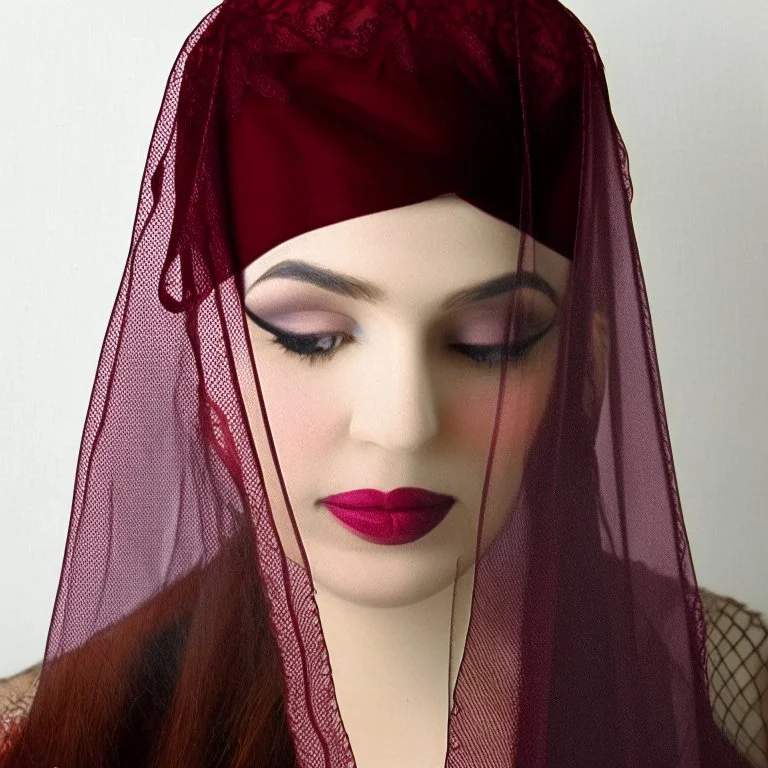 burgundy veil