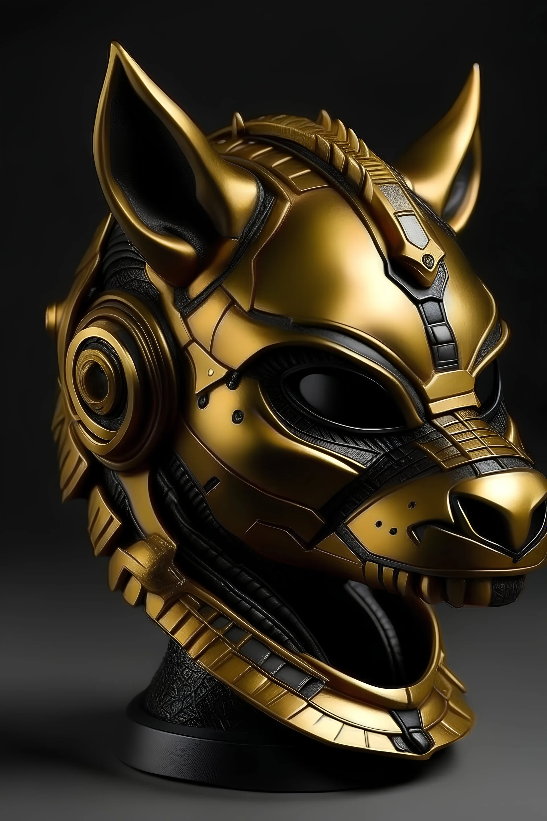 gold hyena armor helmet