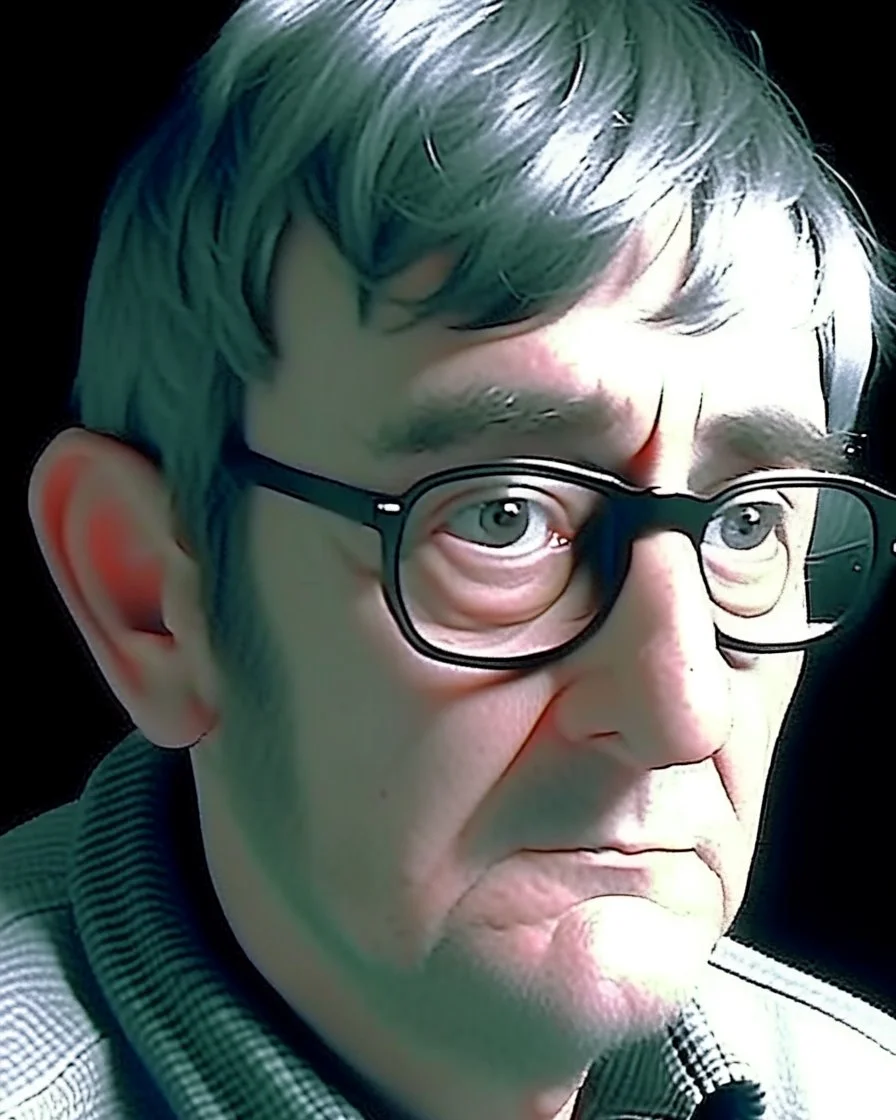 man wearing glasses, simple 3d animation