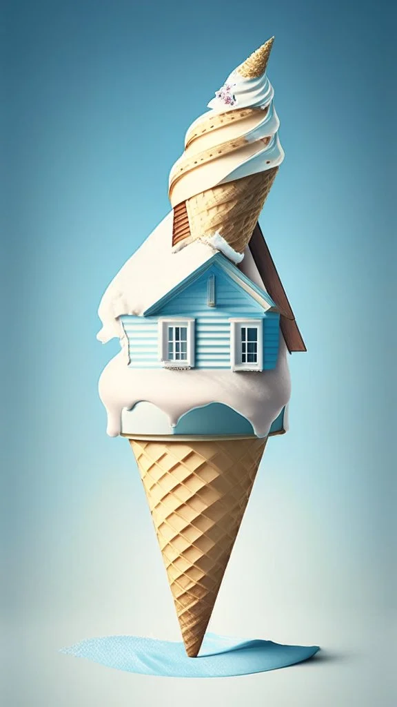 House on Ice cream cone