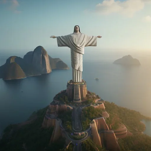 Christ the Redeemer, beautiful, unreal engine 5, cinematic lighting, photorealistic, realistic, hyper detailed, 8k, octane render, cinema 4d