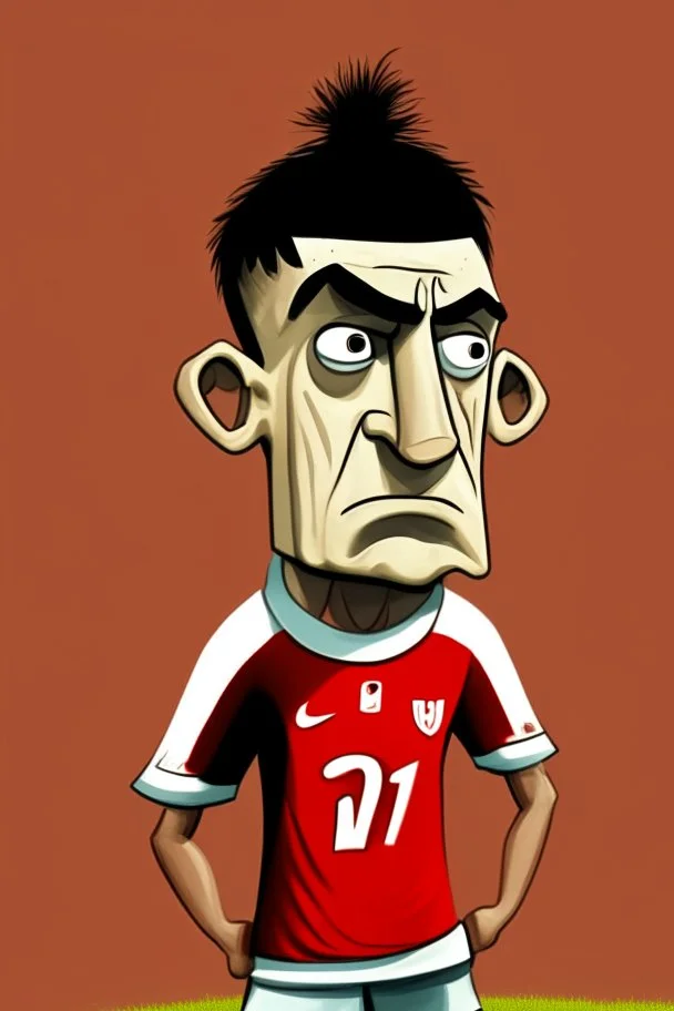 Noni Madvik English football player, cartoon 2d