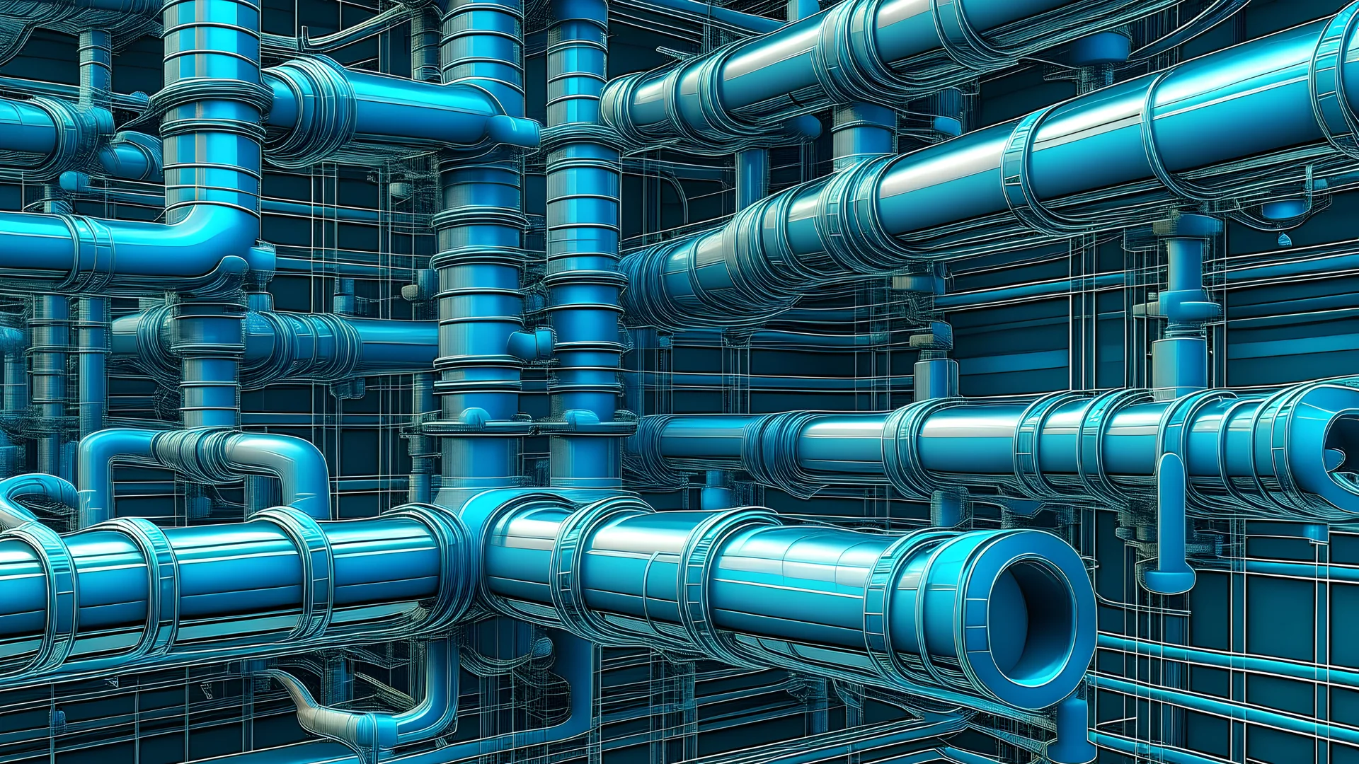 building piping systems. Hand edited generative AI.