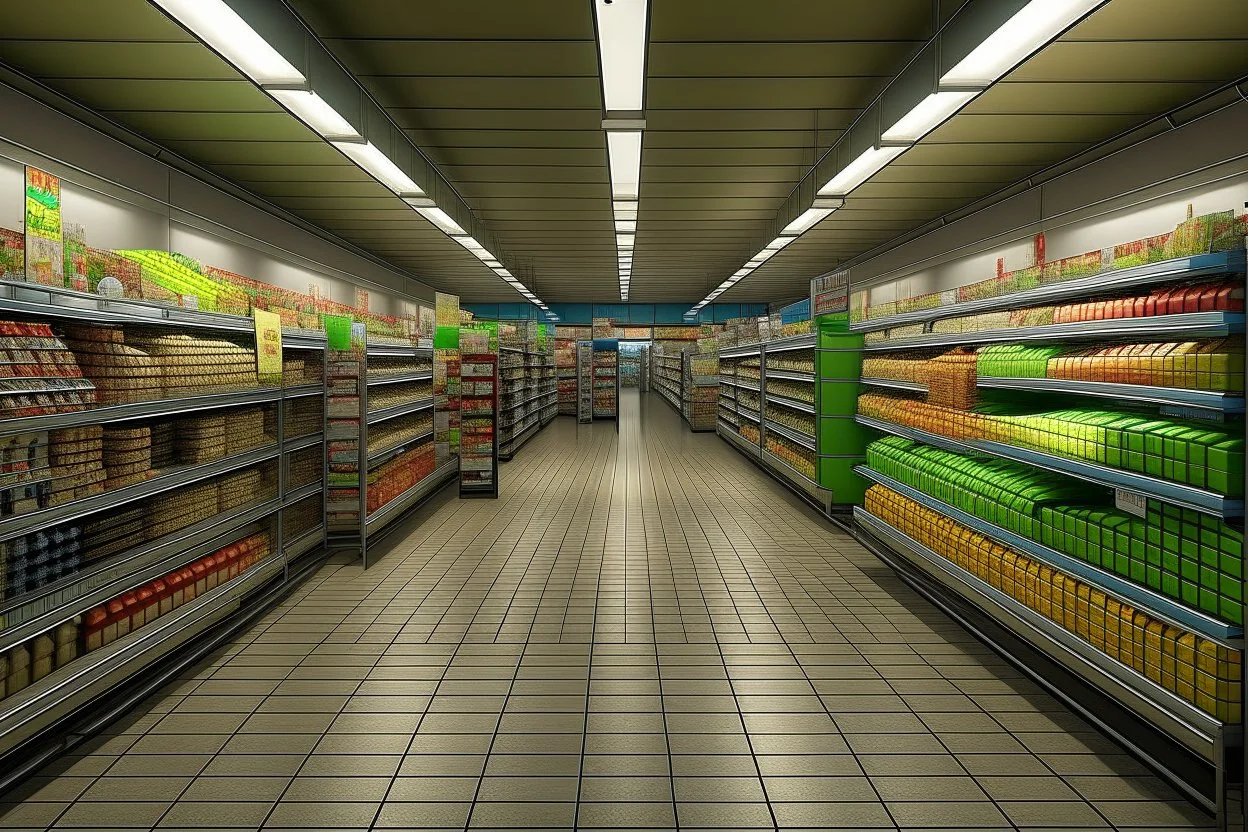 Aisle of a supermarket in Spain, realism, , realism, 16K