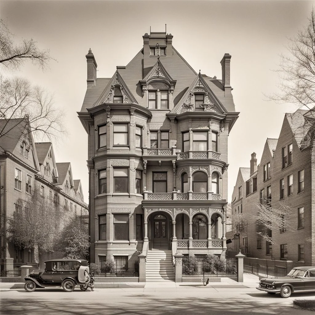 At 2146 W. Caton Street in Wicker Park stands the Frederick Gehrke House, built in 1889 and designed by architects Faber & Pagels. This handsome late-Victorian residence was part of a row of five substantial single-family homes constructed on what was then a newly carved, 600-foot street called Columbia. At the time, this triangular pocket near Damen, North, and Milwaukee was one of the last undeveloped stretches of prairie in the neighborhood — soon to become one of Chicago’ black and white pen