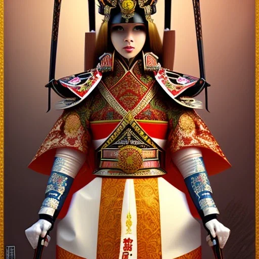 Beautiful empress samurai