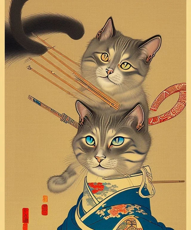 Ukiyo-e cat