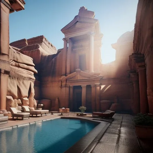 Petra + Ürdün, photo realistic, ultra realistic, unreal engine