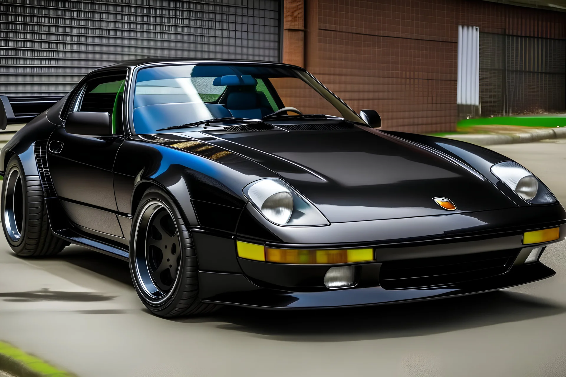 blacked out supercharged porche 944